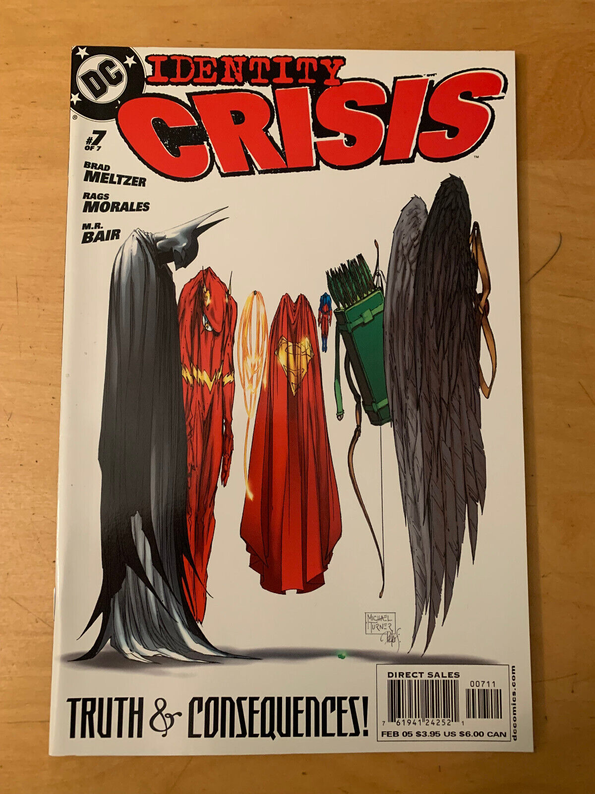 IDENTITY CRISIS 7 MICHAEL TURNER COVER FLASH BATMAN GREEN ARROW SUPERMAN