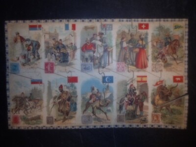 ALTES PUZZLE - DIE POST AUF DER GANZEN WELT.