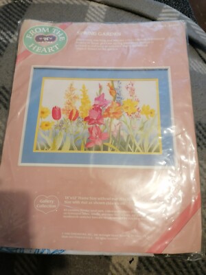 Dimensions 1986 Vintage Spring Garden Collection Counted Tapestry Kit 51006 Rarität
