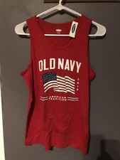 Old Navy Active Youth Breathe On Sz XL 14-16 Team USA Red Tank Top NEW NWT