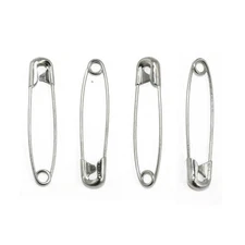 Silver Large Safety Pins Size 3 - 2 Inch 144 Pieces Premium Quality