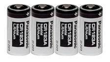 4 Panasonic CR123A 123A Industrial 3V Lithium Batteries