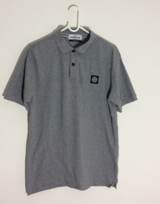 Stone Island Grey Polo Shirt Size large- Authentic UK