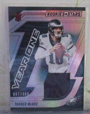 Tanner McKee 2023 Rookies & Stars YP-TM /399 Patch Year One  Eagles
