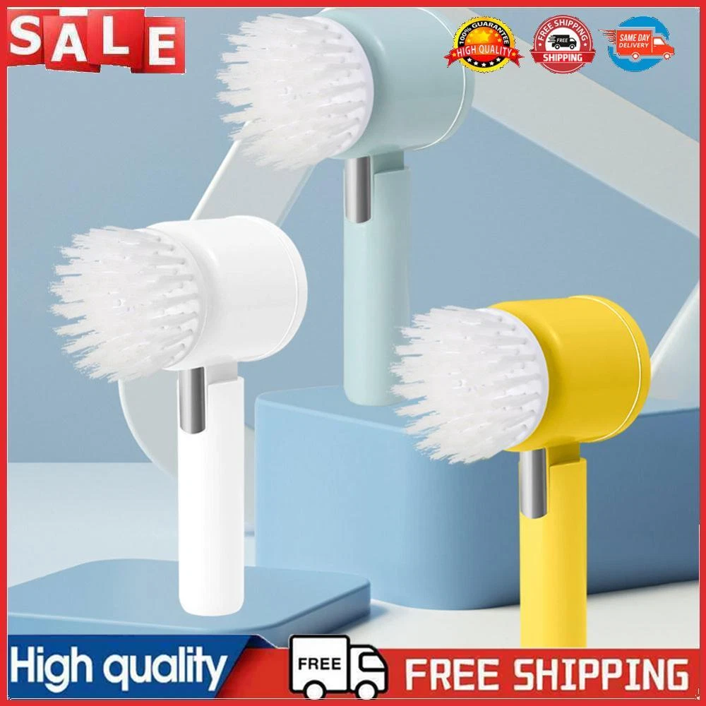Rotating best sale bathroom brush