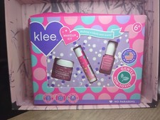Klee Natural Makeup 3 PCS Kit Non Toxic Lip Shimmer, Nail Polish, Glitter Gel