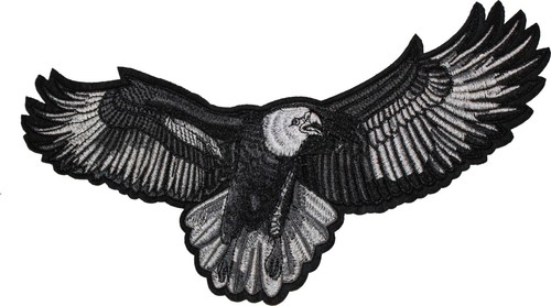 Lot of 3 AMERICAN BALD EAGLE USA BIKER LARGE EMBROIDERED PATCH 11 1/2" Wide - Picture 3 of 4