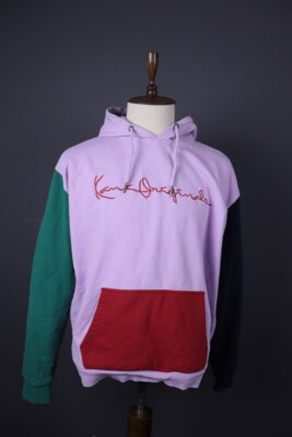 KARL KANI Multicolor Colorblock Spell Out Hoodie Size XL | eBay