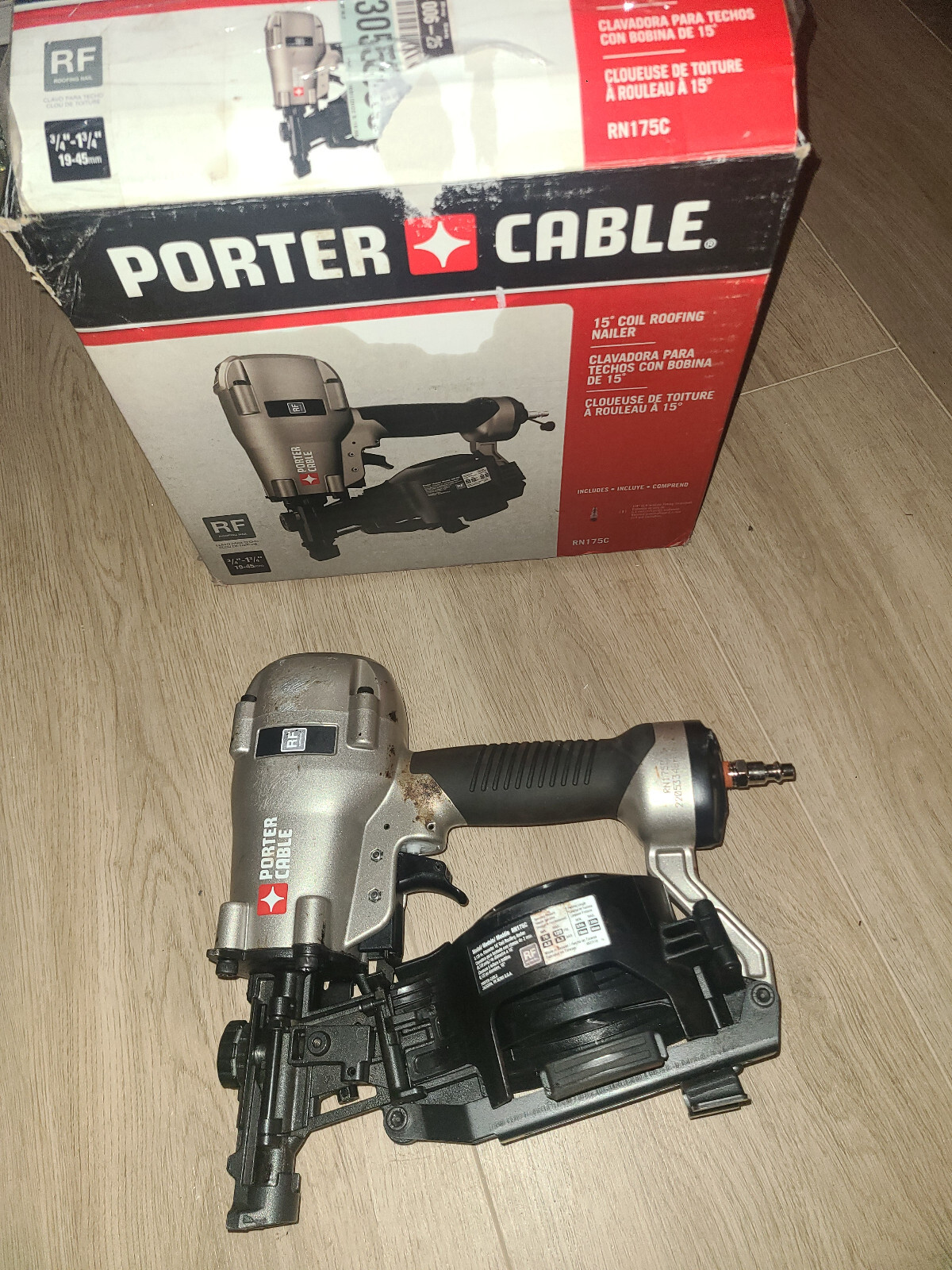 PORTERCABLE RN175C 15Degree Pneumatic Coil Roofing Nailer