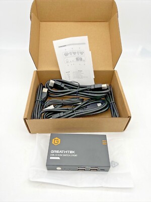 GREATHTEK USB 2.0 KVM Switch 2 Port GHT-S7219H