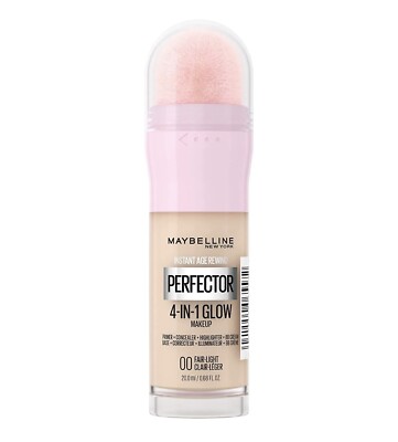 Maybelline Instant Age Rewind Perfector 4-In-1 Glow Makeup, 00 Fair-Light