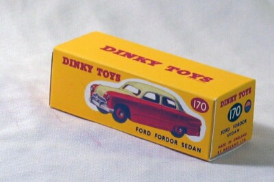 DINKY TOYS 170 Ford Fordor Sedan Bicolore Boite Vide D'origine-Empty