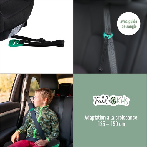 FableKids Siège auto pour enfants Siège auto Isofix Rehausseur de siège bleu - Photo 8/15