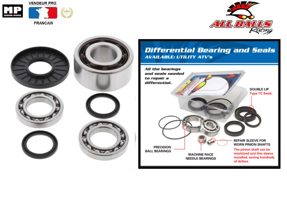 Kit roulement de différentiel 25-2075 Polaris haute résistance mécanique
