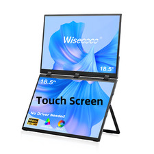 Dual Screen Folding Monitor 18.5" Touch Screen Portable Laptop Monitor Extender