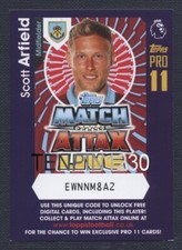 MATCH ATTAX EXTRA 2016/2017 SCOTT ARFIELD DIGITAL LIVE ONLINE PRO 11 CODE CARD