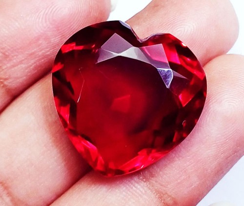 Red Topaz Heart Shape 27.70 Ct Certified Loose Gemstone With Free Gift - Picture 4 of 7