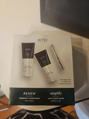 ACTiiV Hair Science Renew Shampoo & Conditioner & Amplify Lash Brow Serum Set