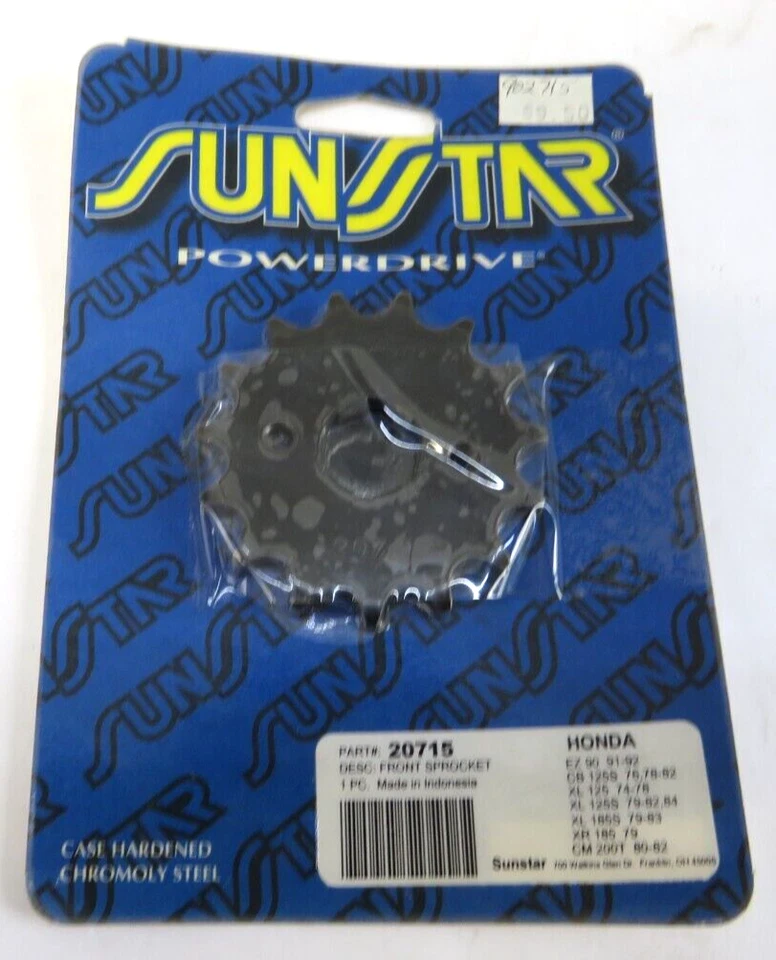 Piñón delantero Sunstar 20715 207 Honda 15T EZ 90 CB 125S XL 125 185 185S CM 200T Foto 2 de 4