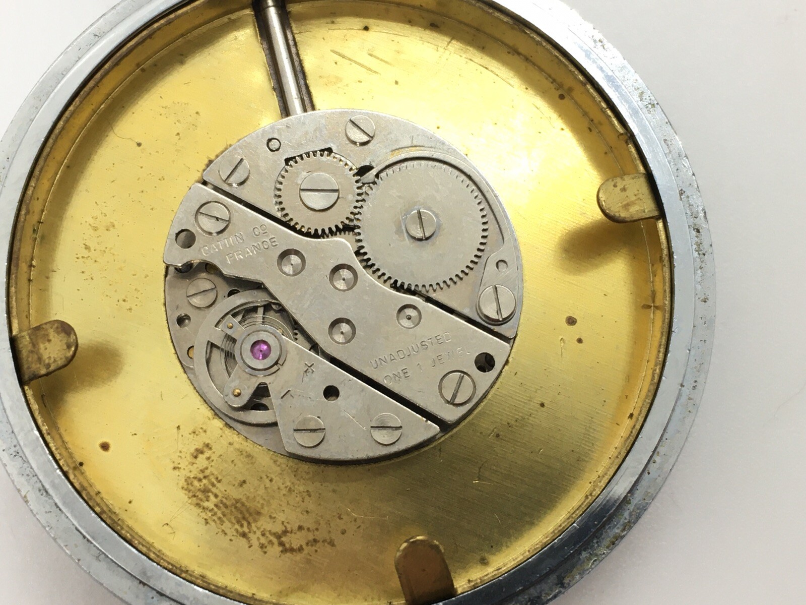 Vintage Ingersoll Pocket Watch with train case spares