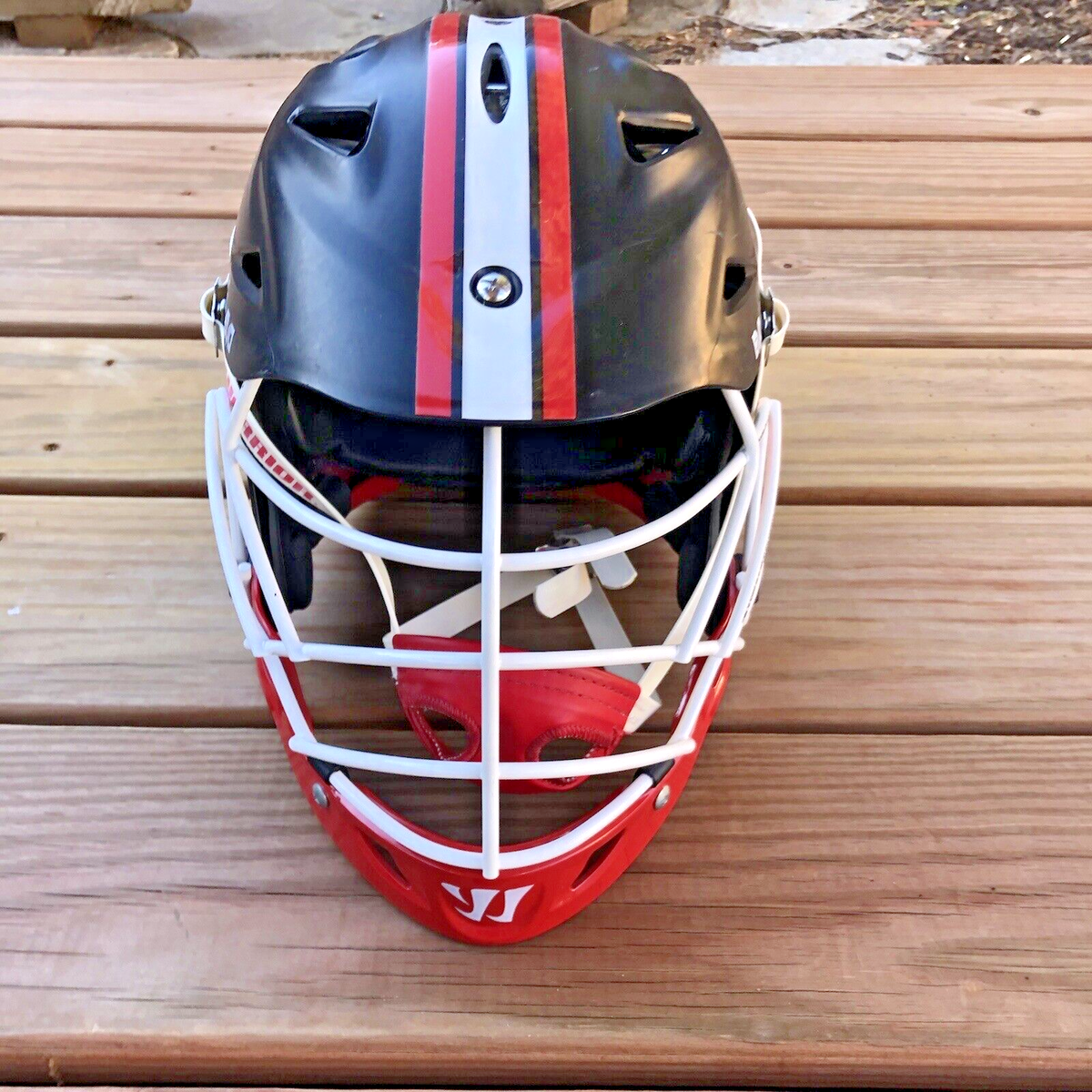 こぅち Warrior EVO Lacrosse Helmet Sz S/M Small/Medium Blu/Rd/Wht