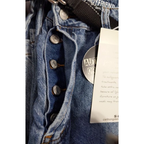 S.O.N.G. Carpenter Jeans Button fly 90's Boyfriend light wash size 9/29(NWT) - Picture 3 of 14