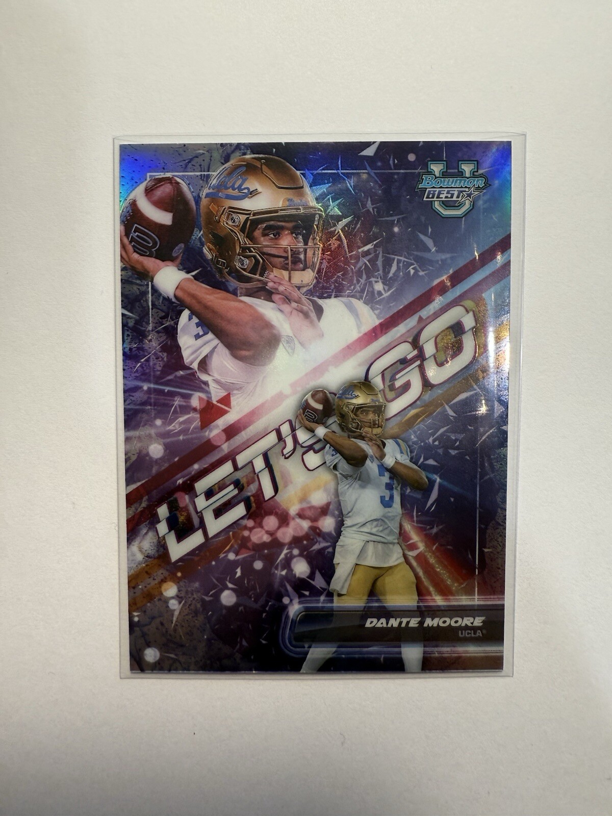 2023 Bowman's Best University Let's Go! Chrome Dante Moore #LG-5 Oregon