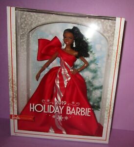 NEW Barbie Christmas Holiday 2019 Doll Red White Gown Model Muse Dress Clothing