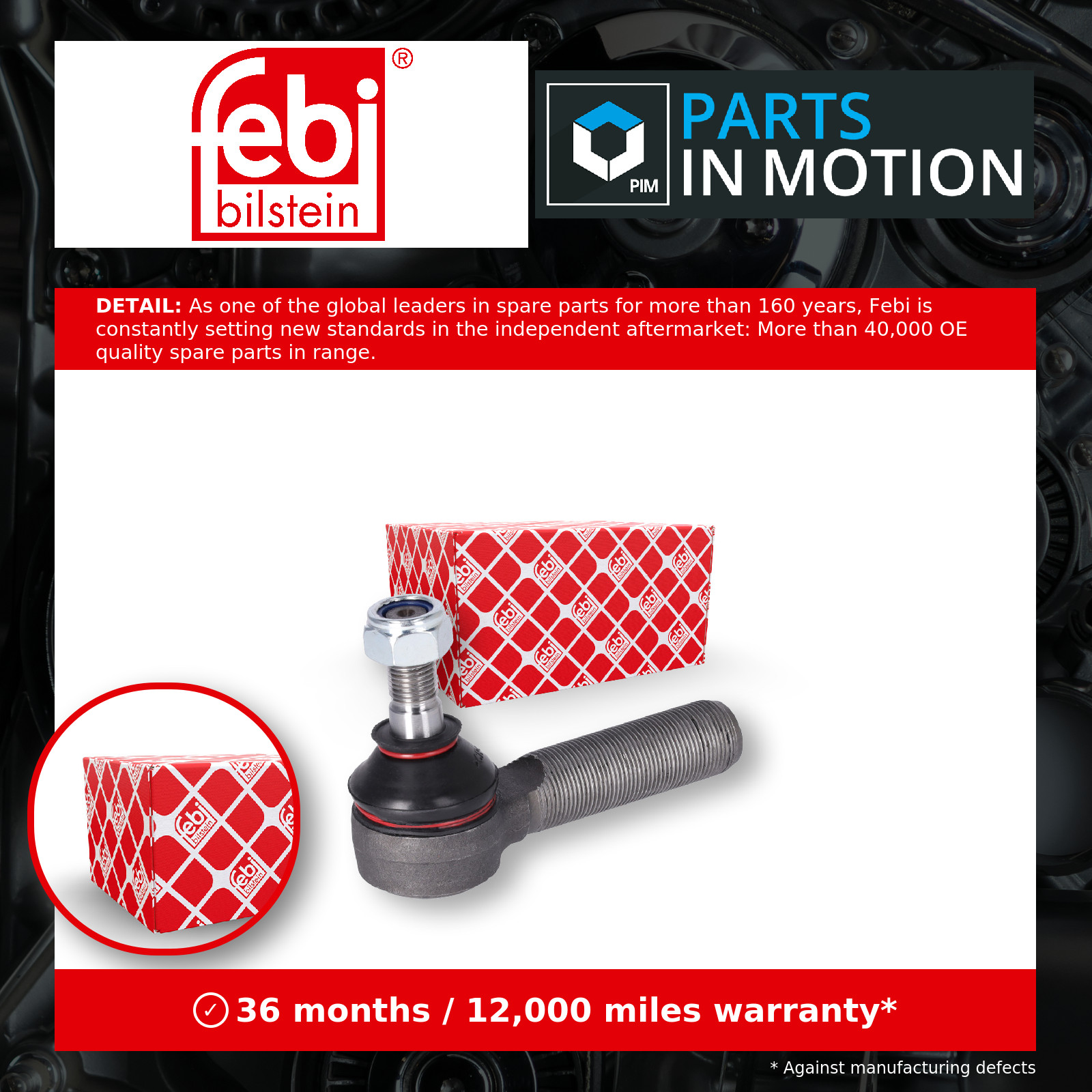 Fits FEBI 27512 TIE ROD END WITH NUT - Image 5