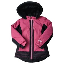 Free Country Girls Wind and Water Resistant Snow Jacket Redwash/Black, 6/7 