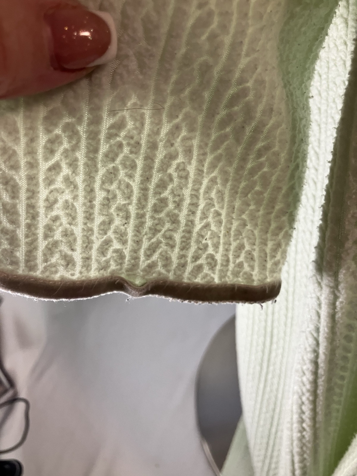 Earth Angels Womens Fleece Large Light Green Long Sleeve  Night Gown