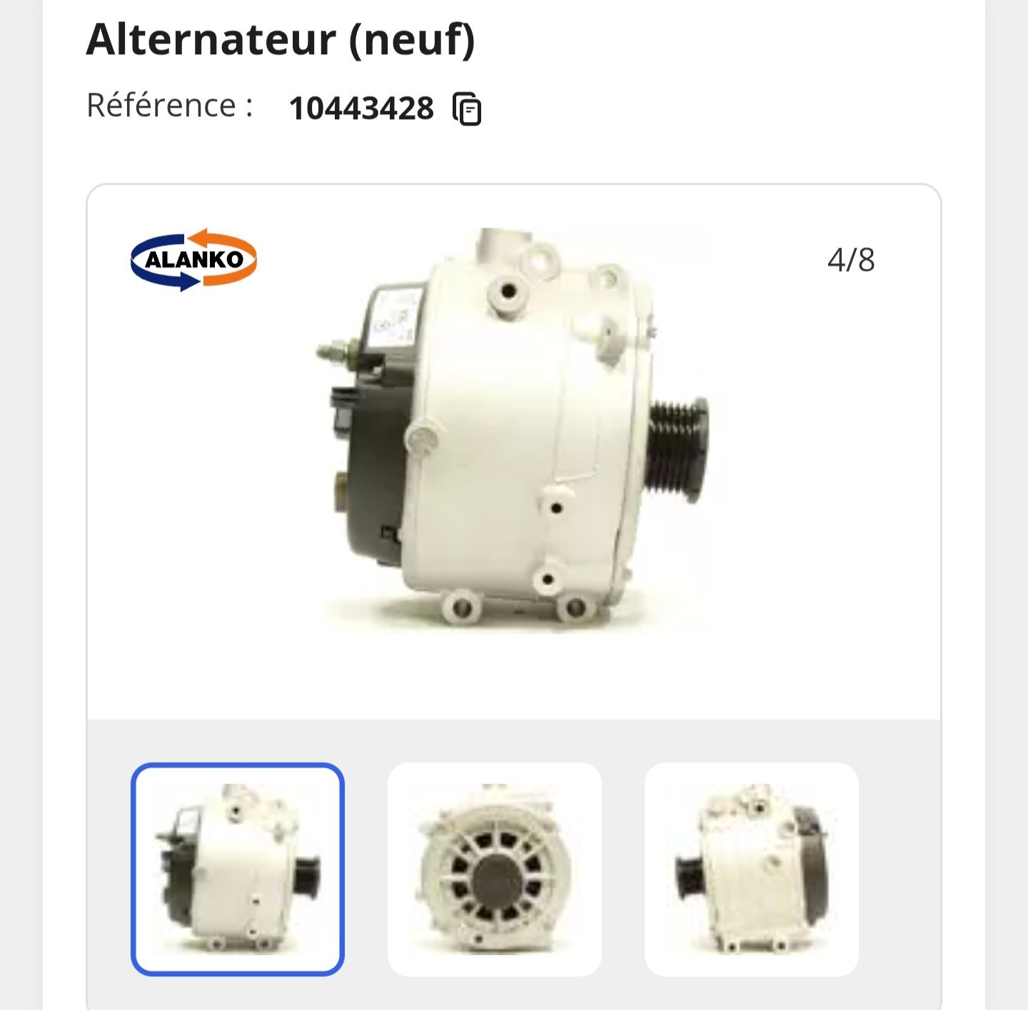 Alternateur Alanko premium pour Mercedes W210 finition aluminium brossé et fiabilité certifiée