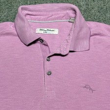 Tommy Bahama Polo Shirt Mens XL Purple Island Zone Lightweight Performance Modal