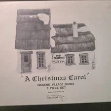 DEPT 56 DICKENS' VILLAGE "THE COTTAGE OF BOB CRATCHIT TINY & TIM TIM" IOB 