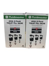 6 Fluidmaster 400A Universal Toilet Fill Valves 400ACN3 Contractor - 2 PK Of 3 6