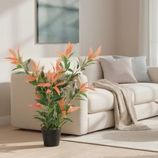 Produktbild - HOMCOM Künstliche Glanzmispel 90 cm Kunstpflanze mit 300 Blättern Refurbished