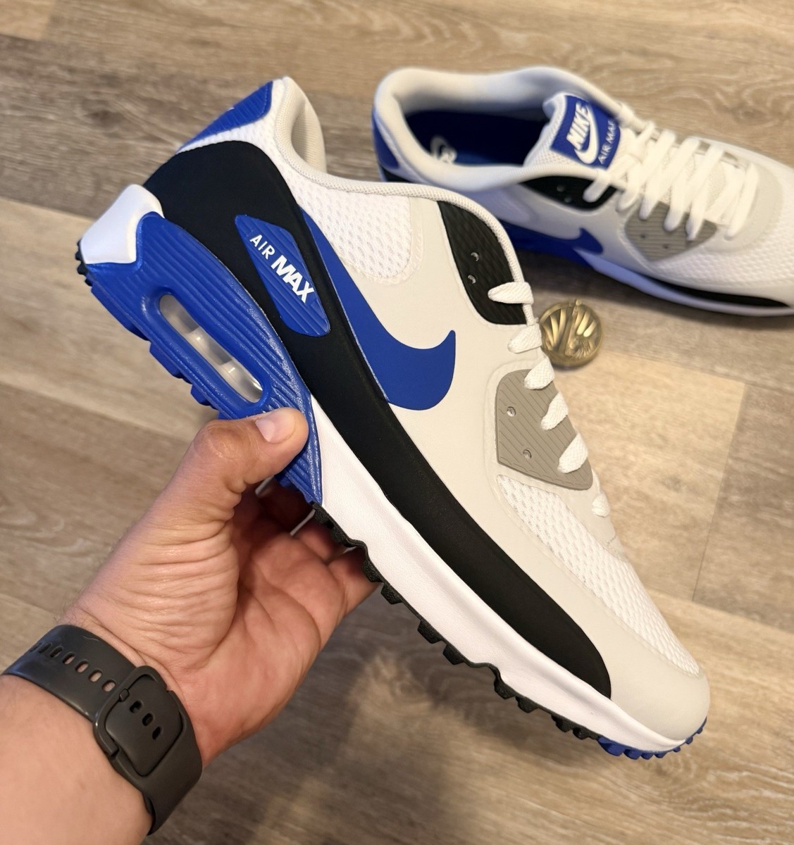 Nike Air Max 90 G TB 'Game Royal' White Black Golf Shoes DX5999-141 Men's 13 — product photo 10 of 12