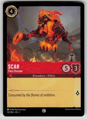 Scar - Fiery Usurper Common The First Chapter 122/204 Disney Lorcana NM