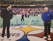 Marv Levy Bill Cowher Steelers Buffalo Bills HOF Autographed 11x14 JSA COA