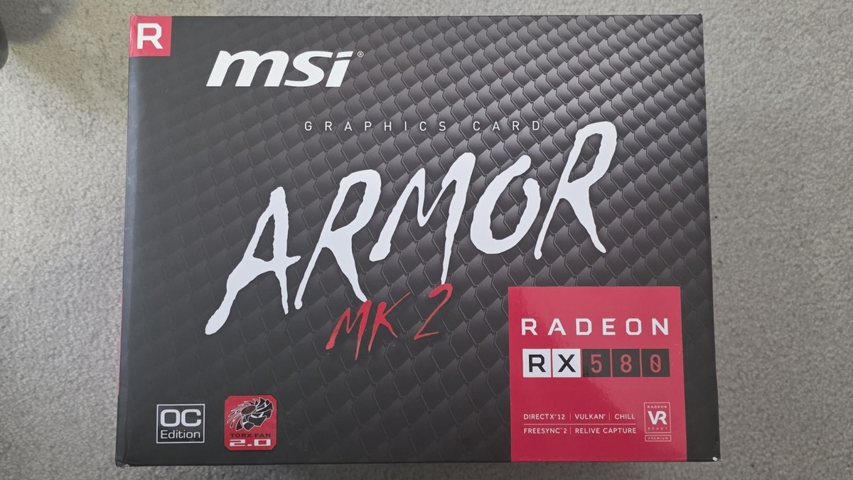 MSI AMD Radeon RX 580 ARMOR MK2 OC 8GB GDDR5 Graphics Card for