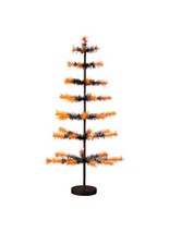 Rare Bethany Lowe Halloween Feather Tree 36" Vintage Look Black Orange