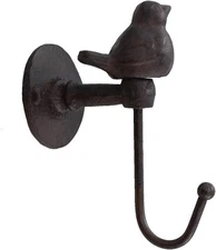 Neletao Cast Iron Hooks 520013 Songbird Wall Hook, Brownish Black (1)