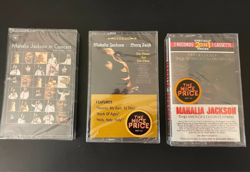 MAHALIA JACKSON 3 Gospel Cassettes New Sealed +bonus