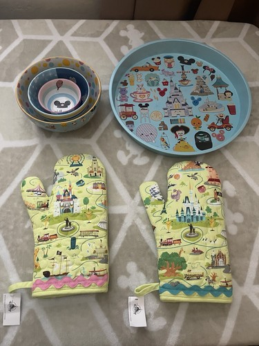 Disney Parks Houseware Bundle : Platter/Tray, Nesting Bowl Set- Jerrod Maruyama