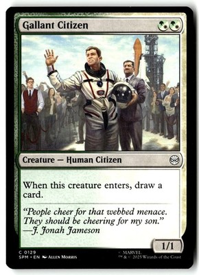 Gallant Citizen 129 Common Marvel's Spider-Man Magic: The Gathering Near Mint
