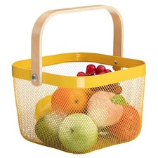 Metal Mesh Steel Basket, Storage Organizer Basket Multi-functional Hanging Ki...