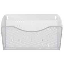 Single Pocket Mesh Hanging Wall File Folder Organizer Letter A4 White 1 PCS
