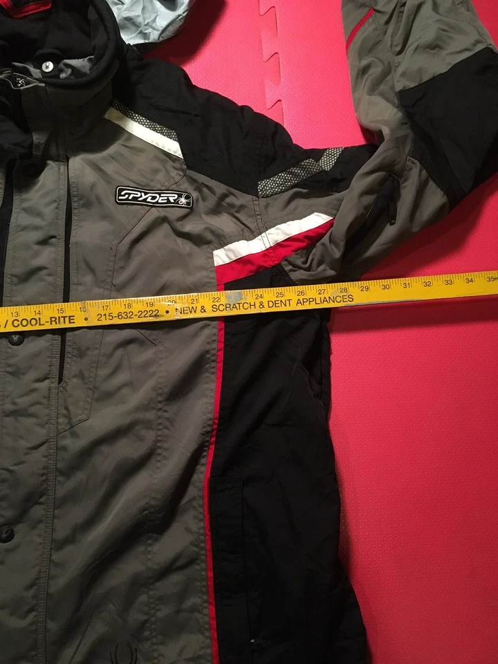 Chaqueta de esquí Spyder para hombre XXL invierno con capucha 2 en 1 abrigo aislante extraíble Foto 3 de 4
