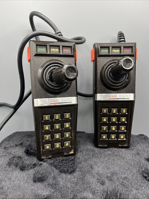 ATARI 5200 Black Joystick Controllers Lot of 2