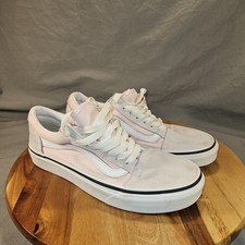 Vans Old Skool Sk8 Low Suede Skateboarding Shoes Pink White Women 7 Mens 5.5